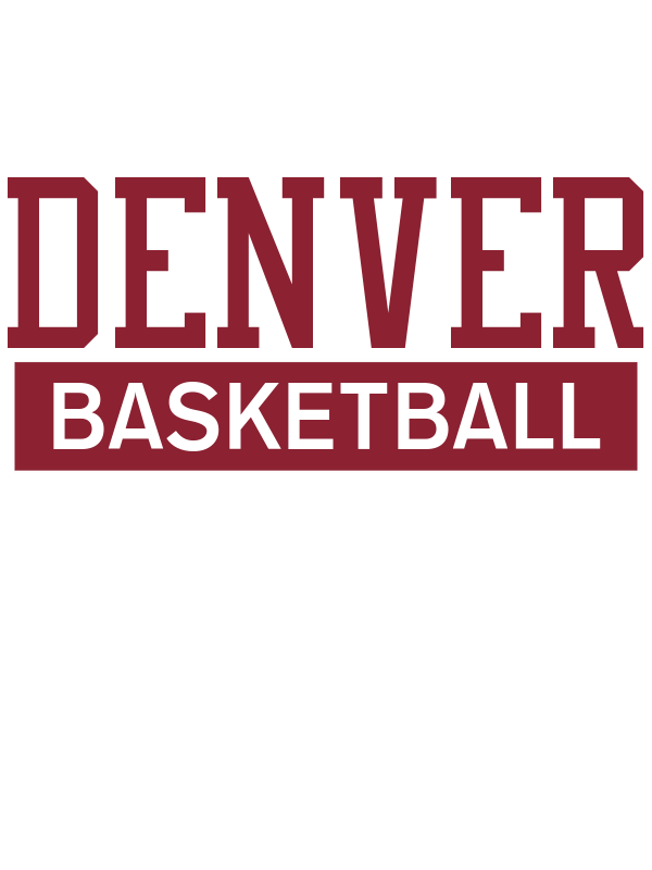 Denver Basketball T-Shirt - White - Decorate View