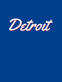 Thumbnail for Personalized Detroit T-Shirt - Blue - Decorate View