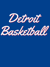 Thumbnail for Personalized Detroit Basketball T-Shirt - Blue - Decorate View