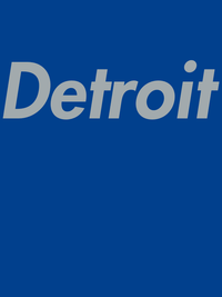 Thumbnail for Personalized Detroit T-Shirt - Blue - Decorate View