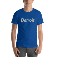Thumbnail for Personalized Detroit T-Shirt - Blue - Shirt View