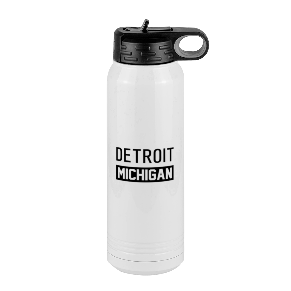 Personalized Detroit Michigan Water Bottle (30 oz) - Right View