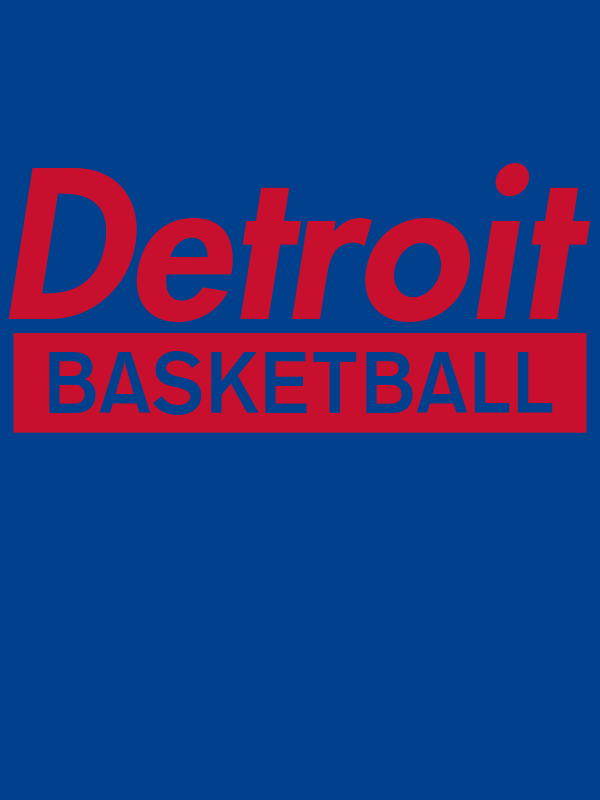 Detroit Basketball T-Shirt - Blue - Decorate View