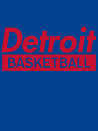 Thumbnail for Detroit Basketball T-Shirt - Blue - Decorate View