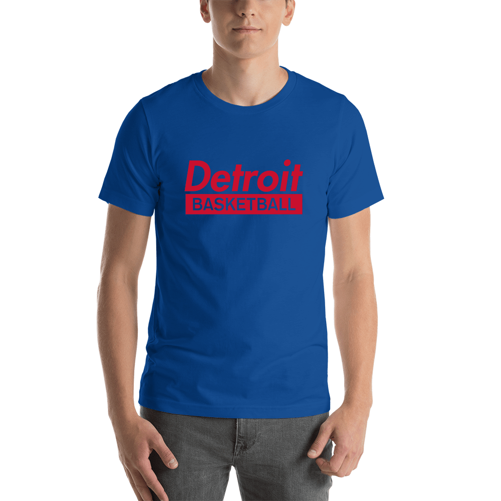 Detroit Basketball T-Shirt - Blue - Shirt View