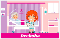 Thumbnail for Personalized Doctors & Nurses Placemat III - Bedside Manner - Redhead Girl -  View