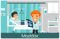 Thumbnail for Personalized Doctors & Nurses Placemat IV - Bedside Manner - Redhead Boy -  View