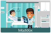 Thumbnail for Personalized Doctors & Nurses Placemat IV - Bedside Manner - Black Boy I -  View