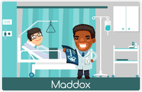 Thumbnail for Personalized Doctors & Nurses Placemat IV - Bedside Manner - Black Boy II -  View