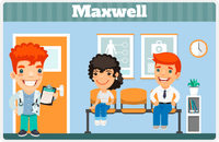 Thumbnail for Personalized Doctors & Nurses Placemat X - Waiting Room - Redhead Boy -  View