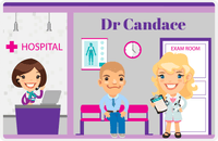 Thumbnail for Personalized Doctors & Nurses Placemat XIII - Reception Area - Blonde Girl -  View