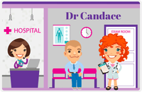 Thumbnail for Personalized Doctors & Nurses Placemat XIII - Reception Area - Redhead Girl -  View