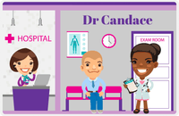 Thumbnail for Personalized Doctors & Nurses Placemat XIII - Reception Area - Black Girl II -  View