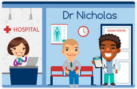 Thumbnail for Personalized Doctors & Nurses Placemat XIV - Reception Area - Black Boy II -  View
