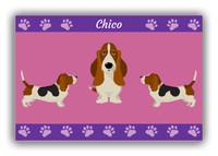 Thumbnail for Personalized Dogs Canvas Wrap & Photo Print III - Purple Background - Basset Hound - Front View