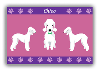 Thumbnail for Personalized Dogs Canvas Wrap & Photo Print III - Purple Background - Bedlington Terrier - Front View