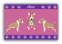 Thumbnail for Personalized Dogs Canvas Wrap & Photo Print III - Purple Background - Bull Terrier - Front View