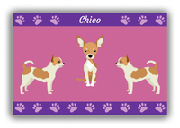 Thumbnail for Personalized Dogs Canvas Wrap & Photo Print III - Purple Background - Chihuahua - Front View