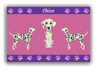 Thumbnail for Personalized Dogs Canvas Wrap & Photo Print III - Purple Background - Dalmatian - Front View
