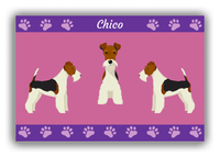 Thumbnail for Personalized Dogs Canvas Wrap & Photo Print III - Purple Background - Fox Terrier - Front View