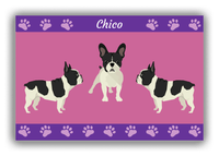 Thumbnail for Personalized Dogs Canvas Wrap & Photo Print III - Purple Background - French Bulldog - Front View