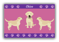 Thumbnail for Personalized Dogs Canvas Wrap & Photo Print III - Purple Background - Labrador Retriever - Front View