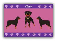 Thumbnail for Personalized Dogs Canvas Wrap & Photo Print III - Purple Background - Rottweiler - Front View