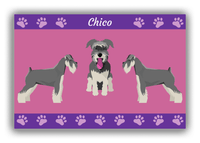 Thumbnail for Personalized Dogs Canvas Wrap & Photo Print III - Purple Background - Schnauzer - Front View