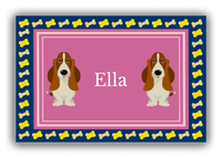 Thumbnail for Personalized Dogs Canvas Wrap & Photo Print V - Purple Background - Basset Hound - Front View