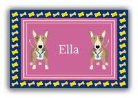 Thumbnail for Personalized Dogs Canvas Wrap & Photo Print V - Purple Background - Bull Terrier - Front View