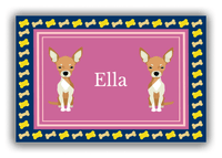 Thumbnail for Personalized Dogs Canvas Wrap & Photo Print V - Purple Background - Chihuahua - Front View