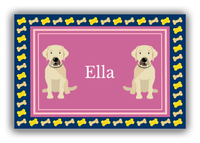 Thumbnail for Personalized Dogs Canvas Wrap & Photo Print V - Purple Background - Labrador Retriever - Front View