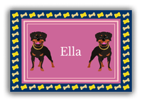 Thumbnail for Personalized Dogs Canvas Wrap & Photo Print V - Purple Background - Rottweiler - Front View