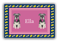 Thumbnail for Personalized Dogs Canvas Wrap & Photo Print V - Purple Background - Schnauzer - Front View