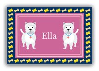 Thumbnail for Personalized Dogs Canvas Wrap & Photo Print V - Purple Background - Westie - Front View