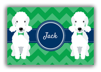 Thumbnail for Personalized Dogs Canvas Wrap & Photo Print VIII - Green Background - Bedlington Terrier - Front View