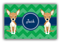 Thumbnail for Personalized Dogs Canvas Wrap & Photo Print VIII - Green Background - Chihuahua - Front View
