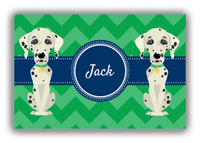 Thumbnail for Personalized Dogs Canvas Wrap & Photo Print VIII - Green Background - Dalmatian - Front View