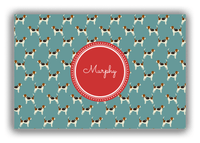 Thumbnail for Personalized Dogs Canvas Wrap & Photo Print IX - Teal Background - Beagle - Front View