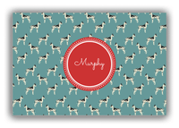 Thumbnail for Personalized Dogs Canvas Wrap & Photo Print IX - Teal Background - Great Dane - Front View
