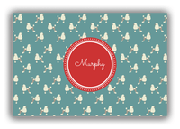 Thumbnail for Personalized Dogs Canvas Wrap & Photo Print IX - Teal Background - Poodle - Front View