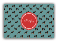 Thumbnail for Personalized Dogs Canvas Wrap & Photo Print IX - Teal Background - Rottweiler - Front View