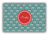 Thumbnail for Personalized Dogs Canvas Wrap & Photo Print IX - Teal Background - Toy Fox Terrier - Front View