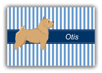 Thumbnail for Personalized Dogs Canvas Wrap & Photo Print X - Blue Background - Norwich Terrier - Front View