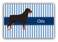 Thumbnail for Personalized Dogs Canvas Wrap & Photo Print X - Blue Background - Rottweiler - Front View