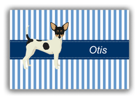 Thumbnail for Personalized Dogs Canvas Wrap & Photo Print X - Blue Background - Toy Fox Terrier - Front View