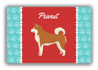 Thumbnail for Personalized Dogs Canvas Wrap & Photo Print XI - Red Background - Akita Inu - Front View