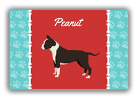 Thumbnail for Personalized Dogs Canvas Wrap & Photo Print XI - Red Background - American Staffordshire - Front View