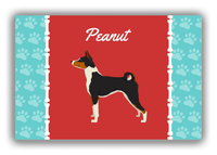 Thumbnail for Personalized Dogs Canvas Wrap & Photo Print XI - Red Background - Basenji - Front View