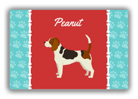 Thumbnail for Personalized Dogs Canvas Wrap & Photo Print XI - Red Background - Beagle - Front View